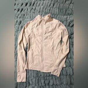Women's Cream Zip-Up Jacket